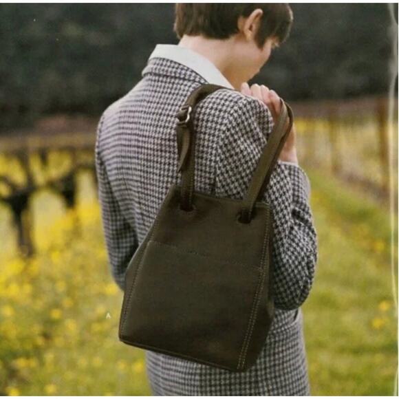 COACH Vintage Sonoma Drawstring Natural Grain Leather Chocolate Bag USA 4923 - Picture 1 of 16